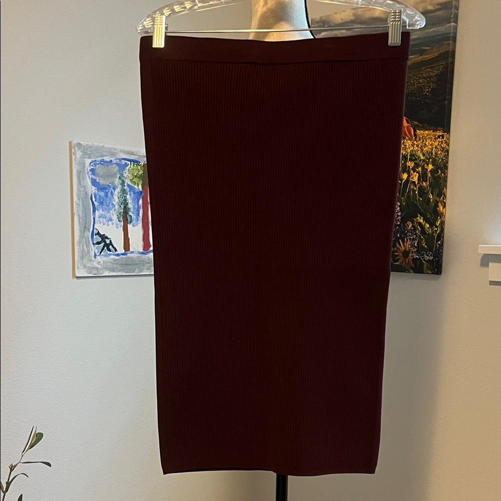 Vince Ribbed Knit Skirt